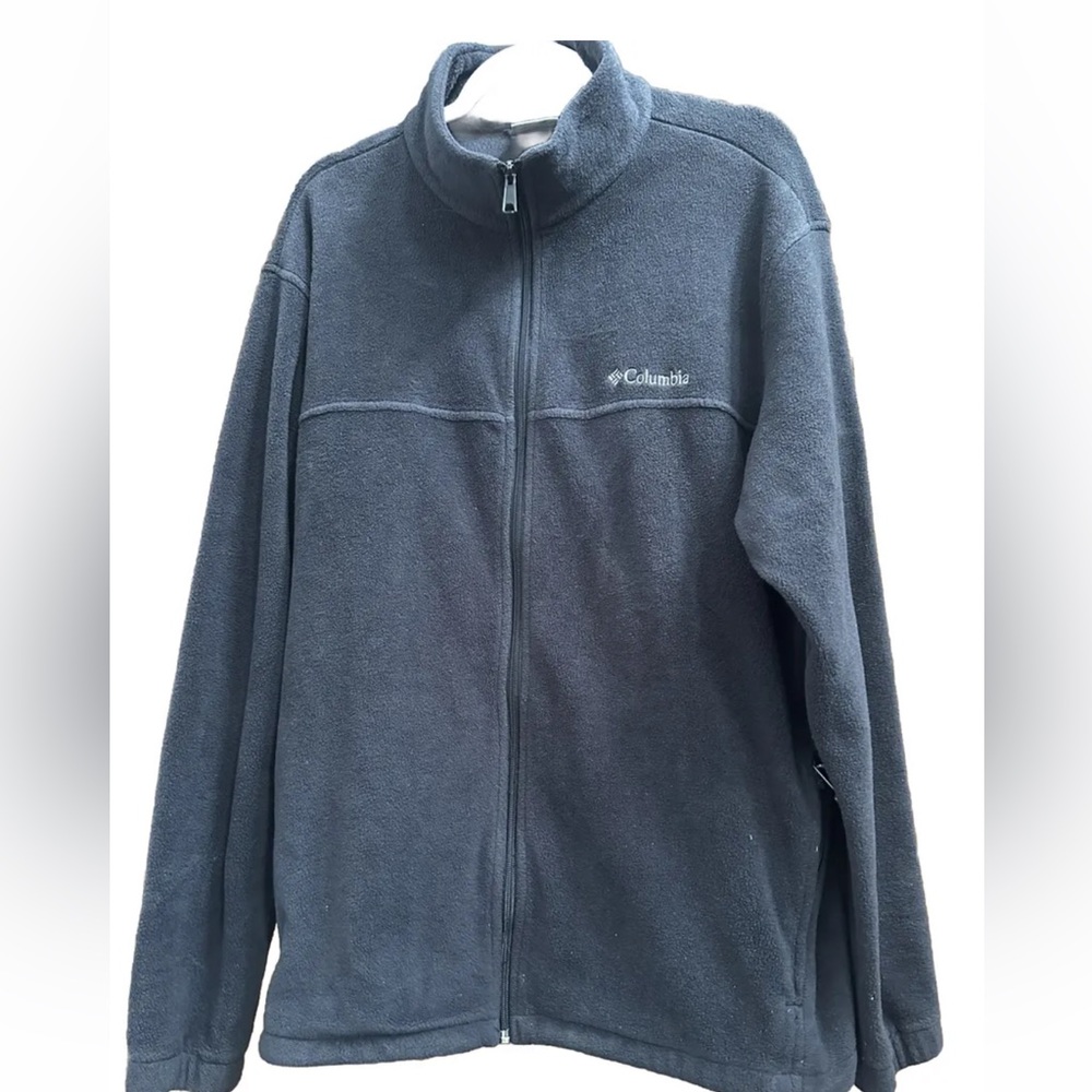 Columbia Jacket Mens Black Full Zip Jacket fleece  XXL
